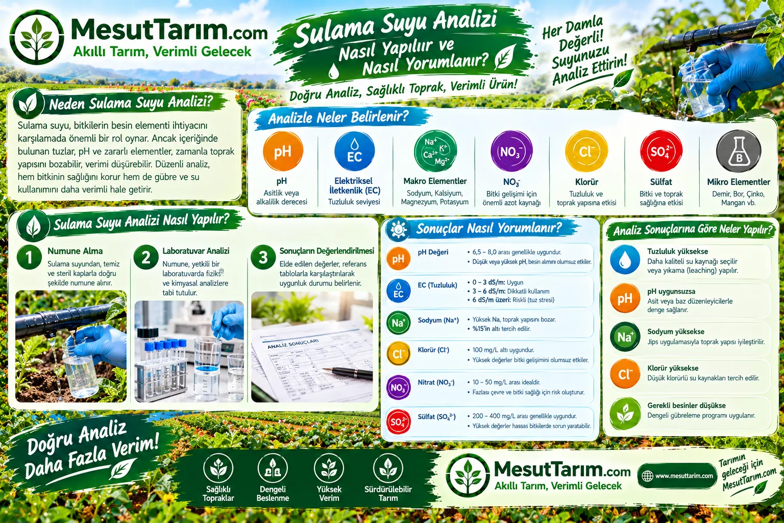 Sulama Suyu Analizi Nasıl Yapılır ve Nasıl Yorumlanır?