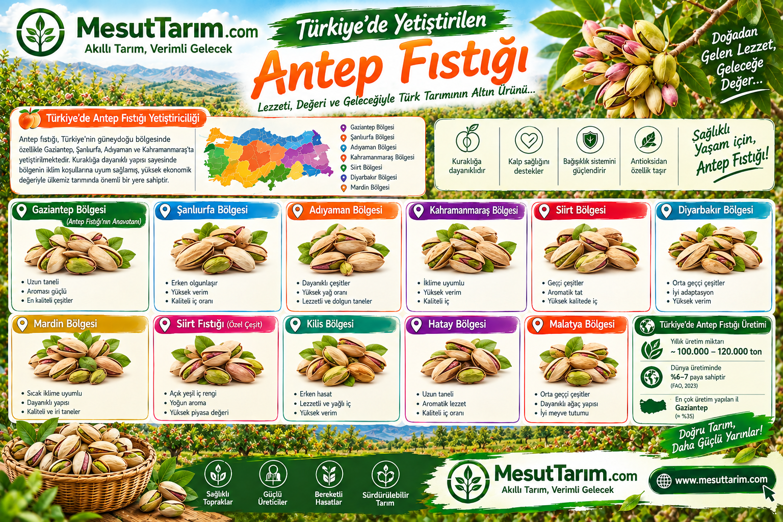 Türkiye'de Yetiştirilen Antep Fıstığı ve Çeşitleri
