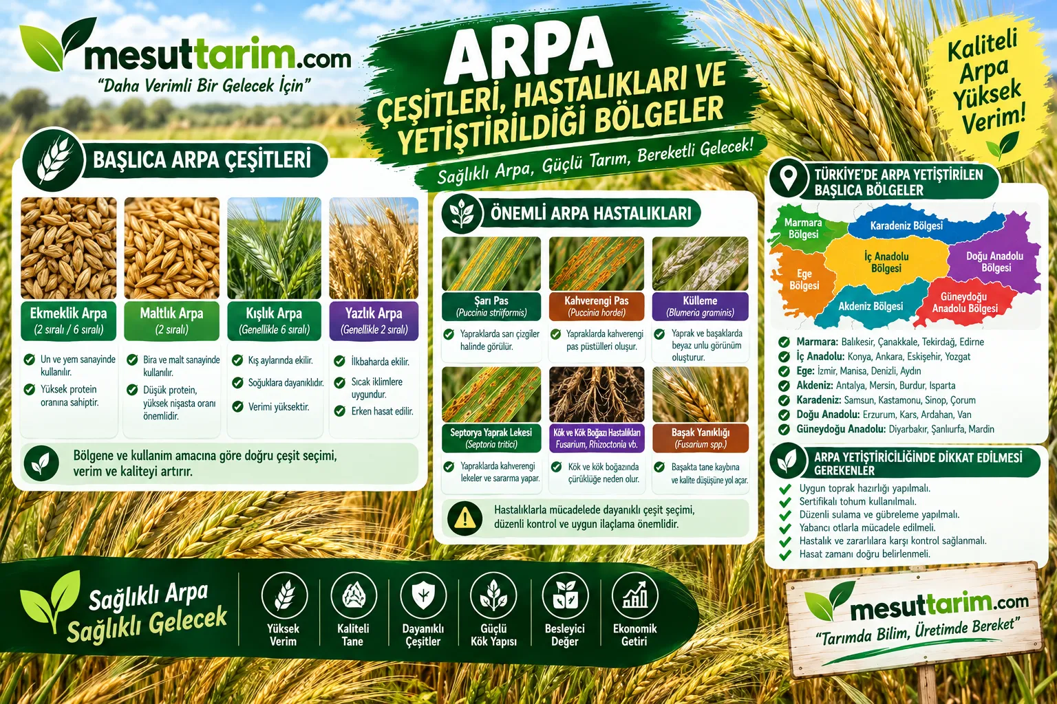 Arpa Yetiştiriciliği: Yerli Arpa Çeşitleri ve Bakım Rehberi