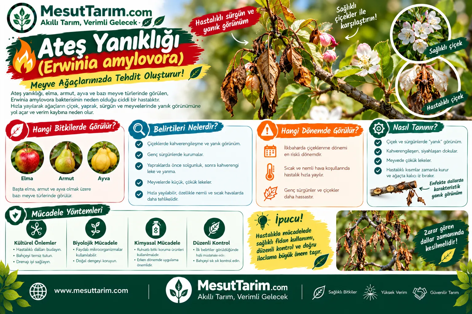 Ateş Yanıklığı Hastalığı ( Erwinia amylovora ) Mücadelesi