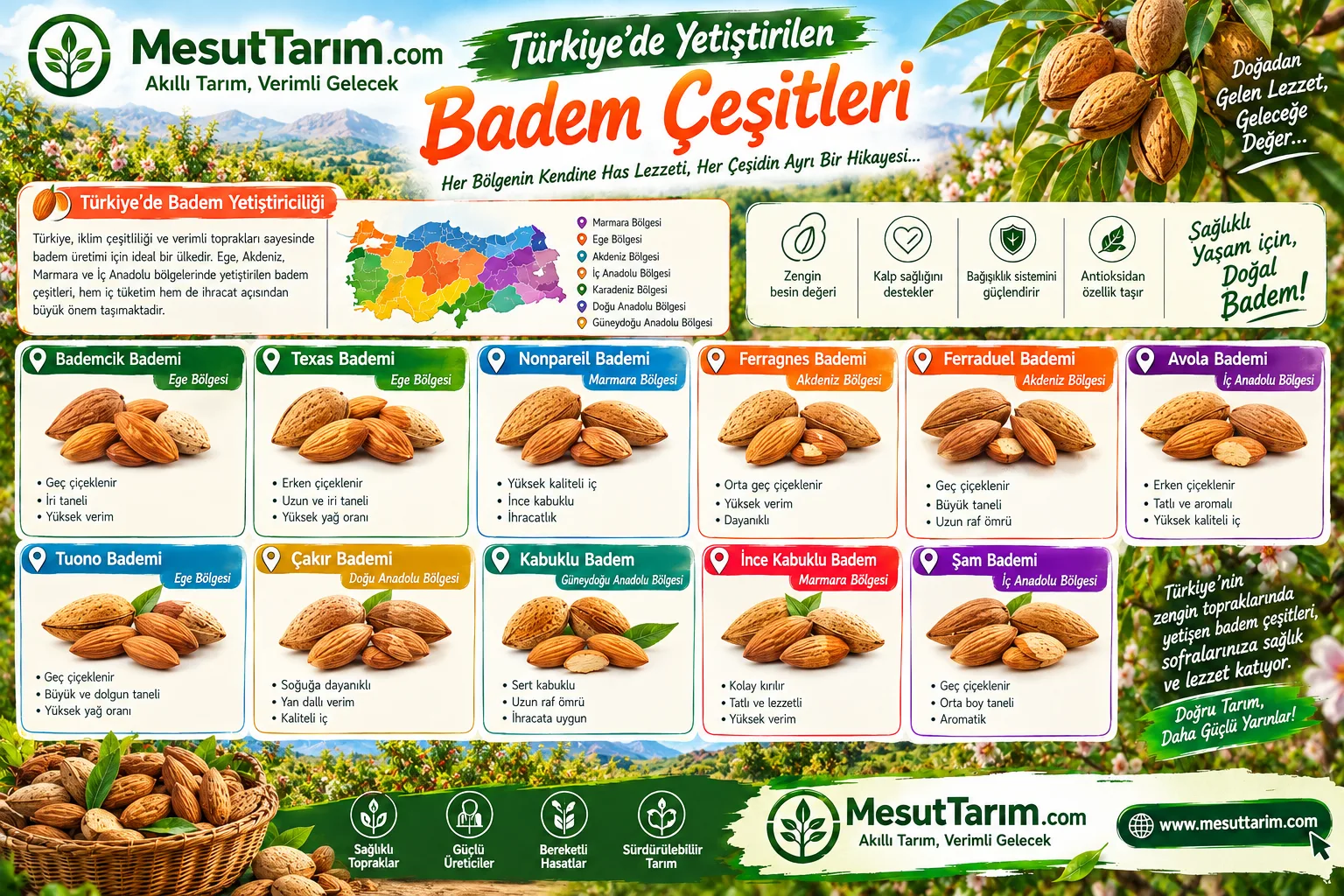 Badem Çeşitleri ve Yetiştiriciliği