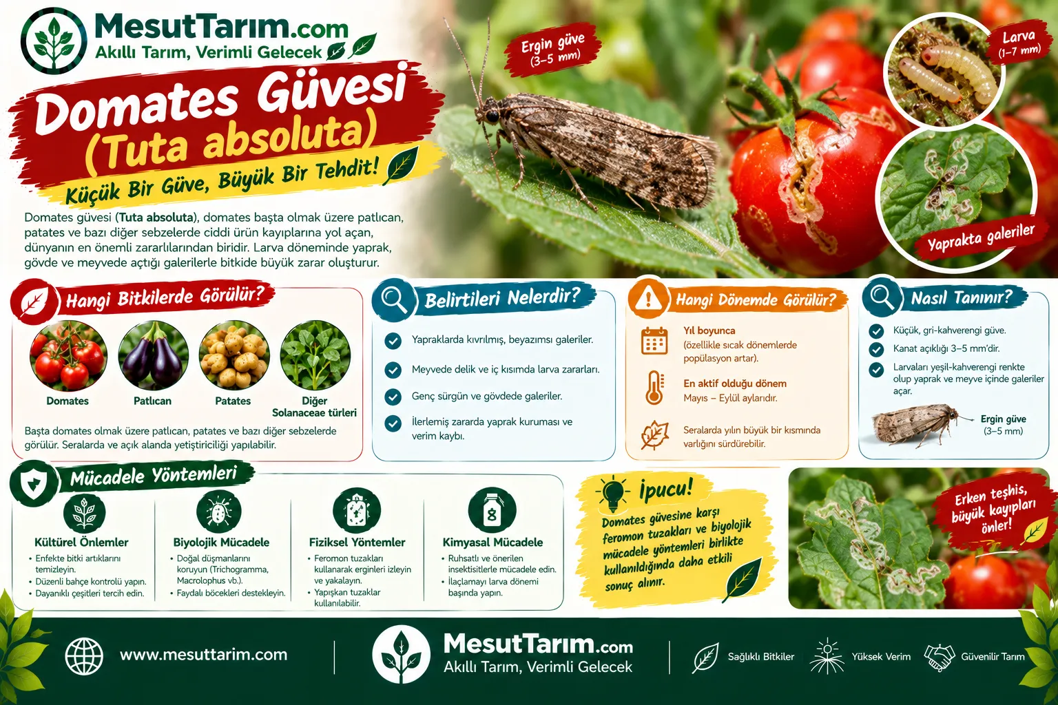 Domates Güvesi (Tuta absoluta) Nedir?