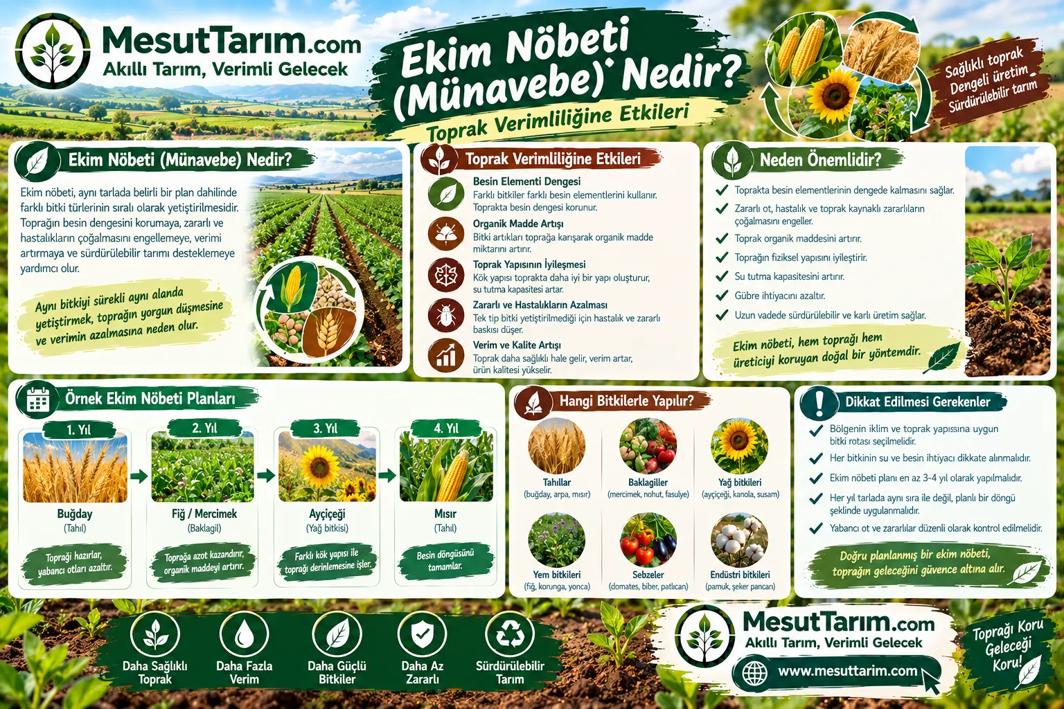Ekim Nöbeti (Münavebe) Nedir? Toprak Verimliliğine Etkileri