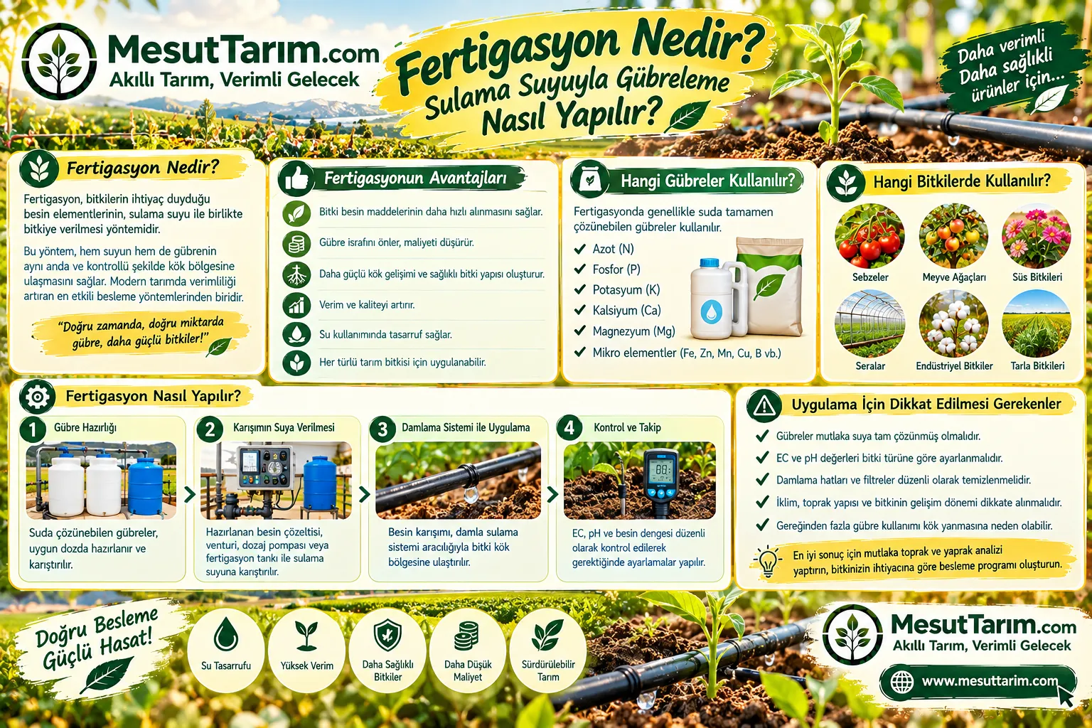 Fertigasyon Nedir? Sulama Suyuyla Gübreleme Nasıl Yapılır?
