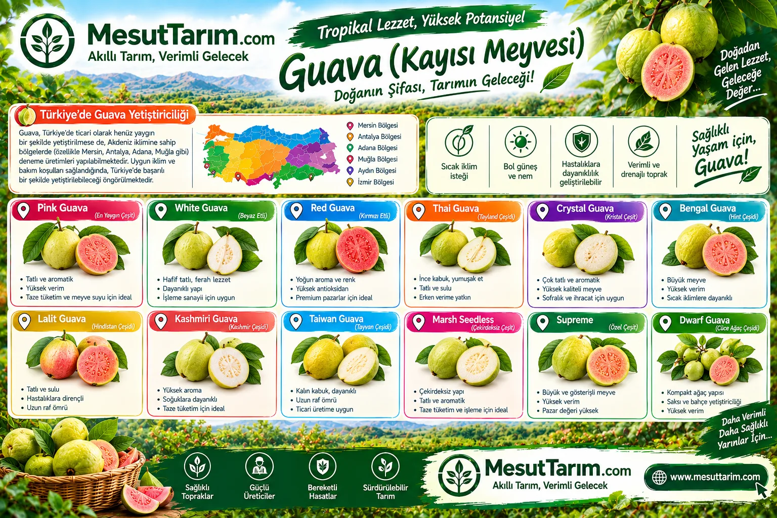 Guava Yetiştiriciliği: İklim İstekleri ve Bakımı