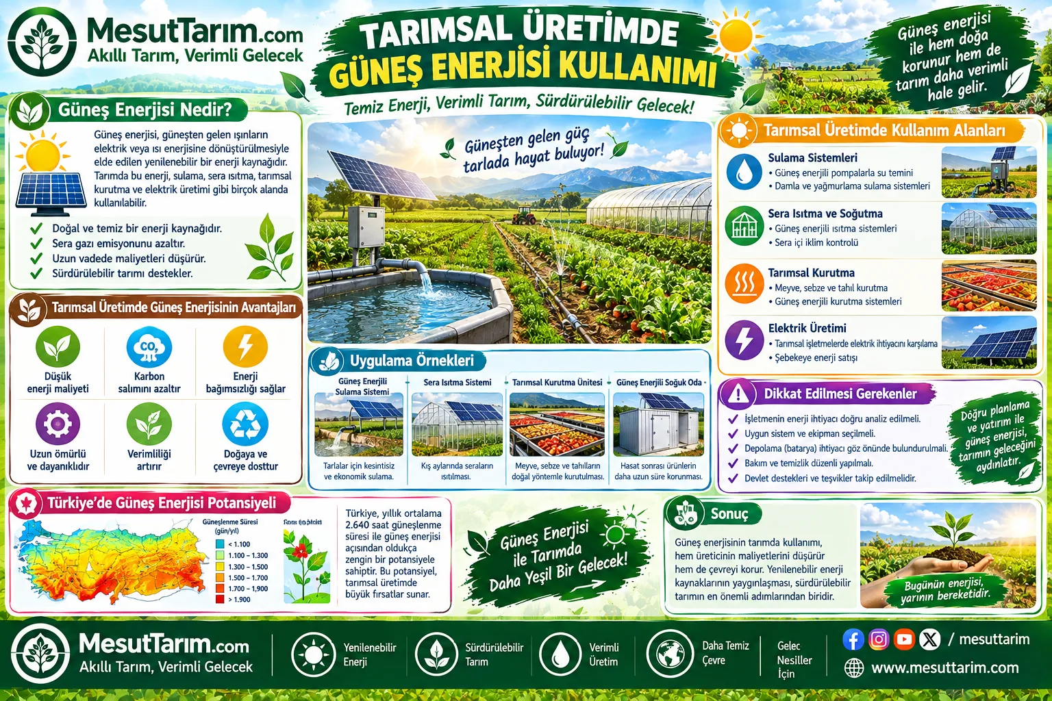 Tarımsal Üretimde Güneş Enerjisi Kullanımı