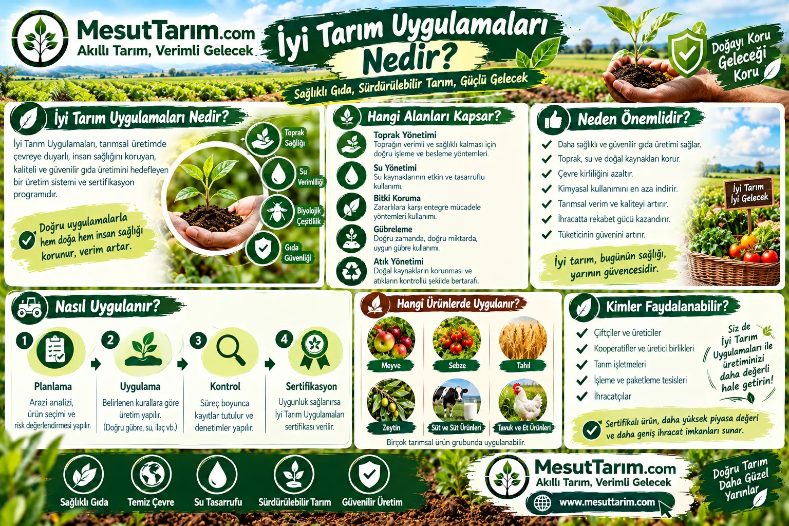 İyi Tarım Uygulamaları Nedir? Üretici Rehberi, Şartları, Sertifikası ve Avantajları