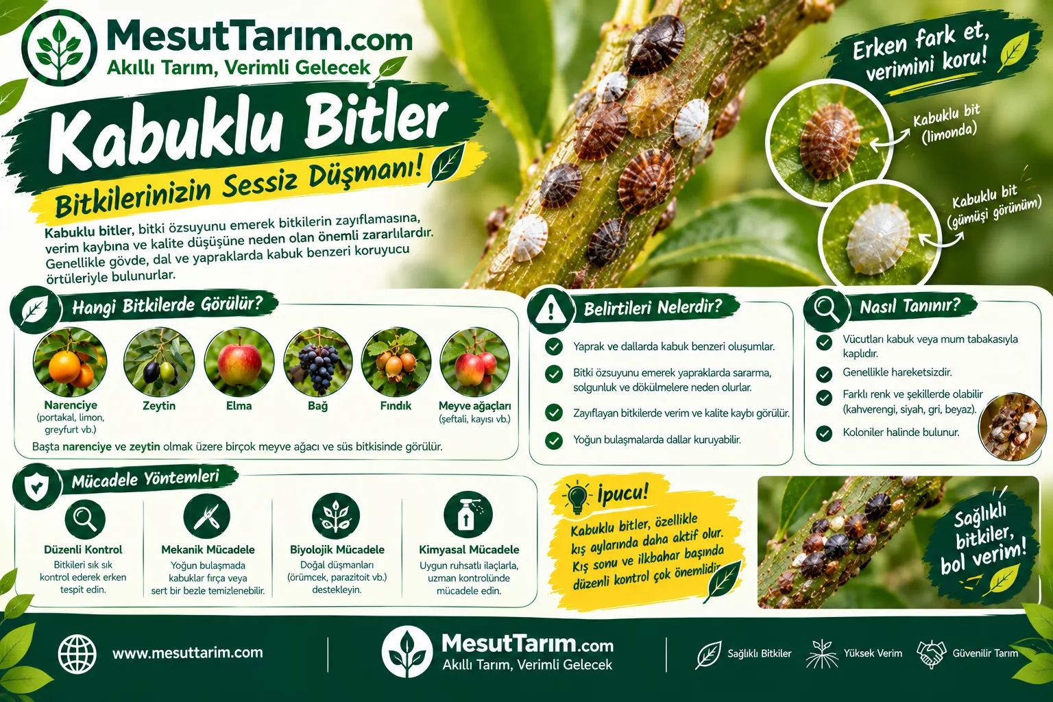 Kabuklu Bitler Zararları ve Mücadelesi