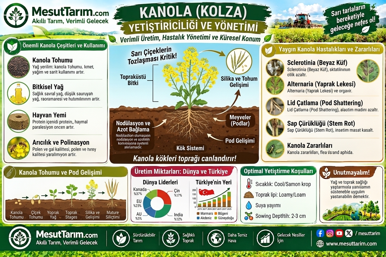 Kanola Yetiştiriciliği: Ekim, Çeşitler, Gübreleme ve Verim Rehberi