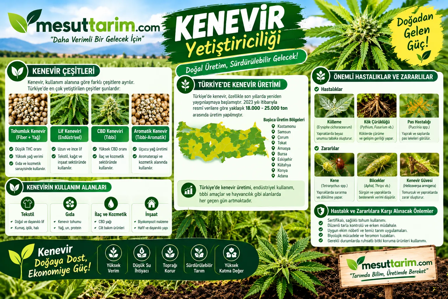 Kenevir Yetiştiriciliği ve Endüstriyel Kullanım Alanları