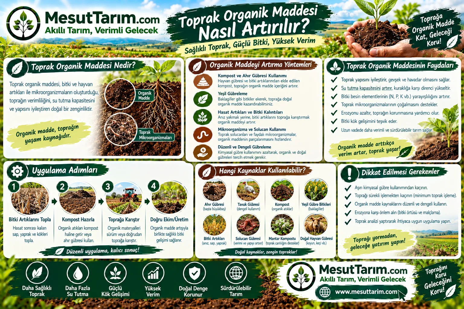 Topraktaki Organik Madde Miktarı Nasıl Artırılır?