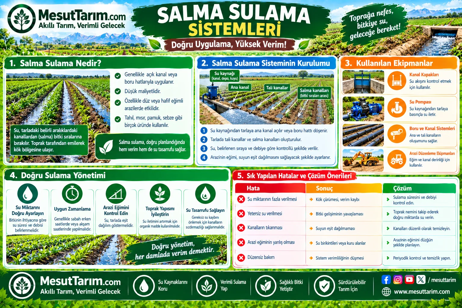 Salma Sulama Nedir? Yöntemleri, Avantajları ve Dezavantajları