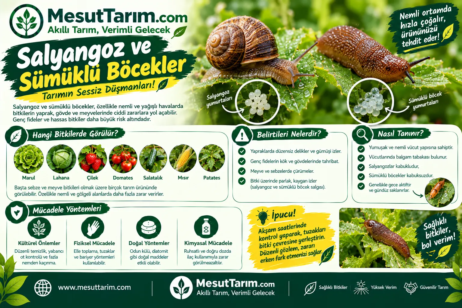 Salyangoz ve Sümüklü Böcekler