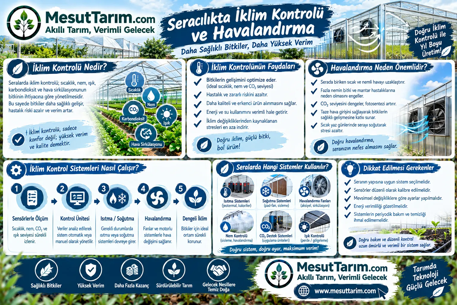 Serada İklim Kontrolü ve Havalandırma Rehberi
