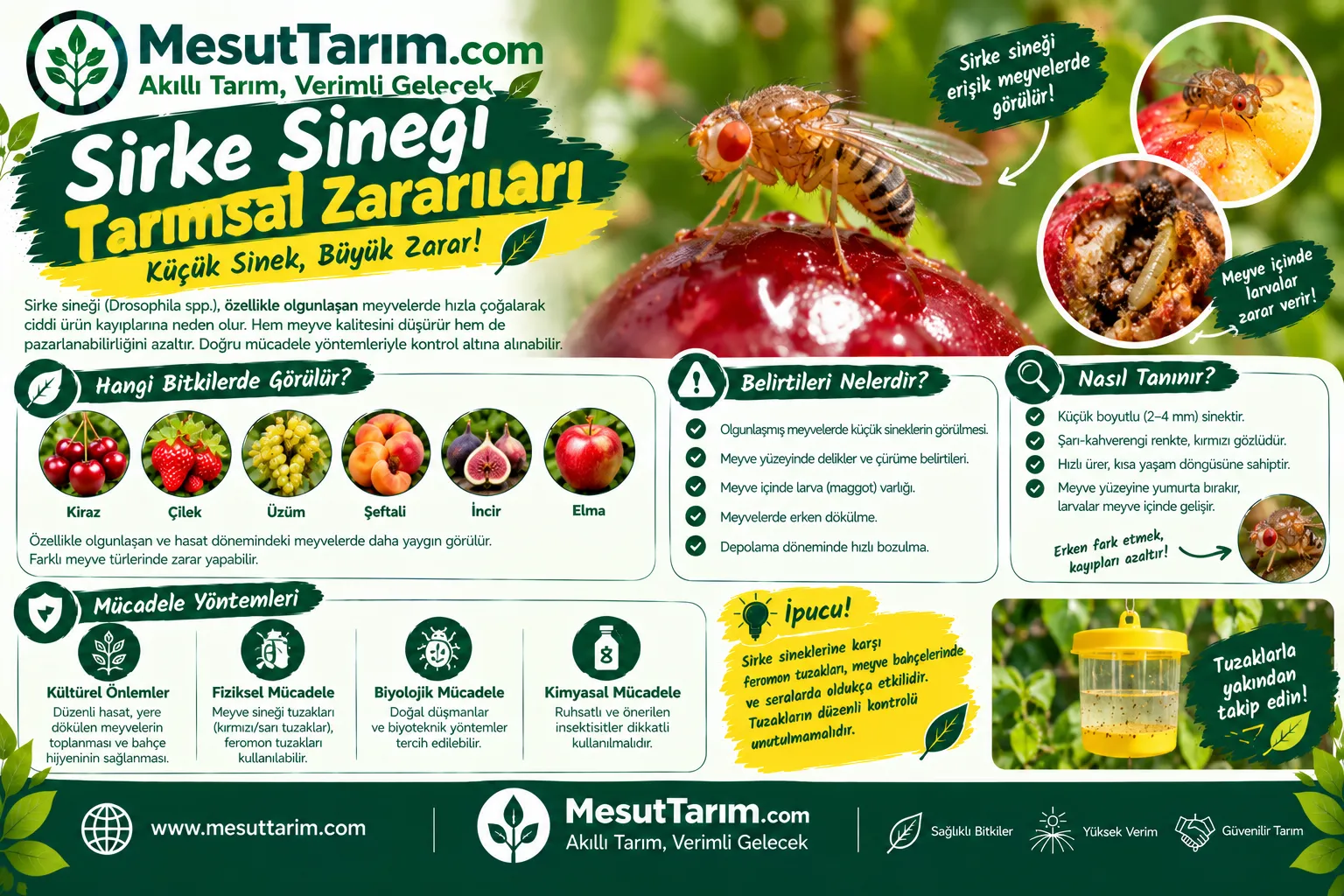 Sirke Sineği ve Kanadı Noktalı Sirke Sineği Mücadele Yöntemleri
