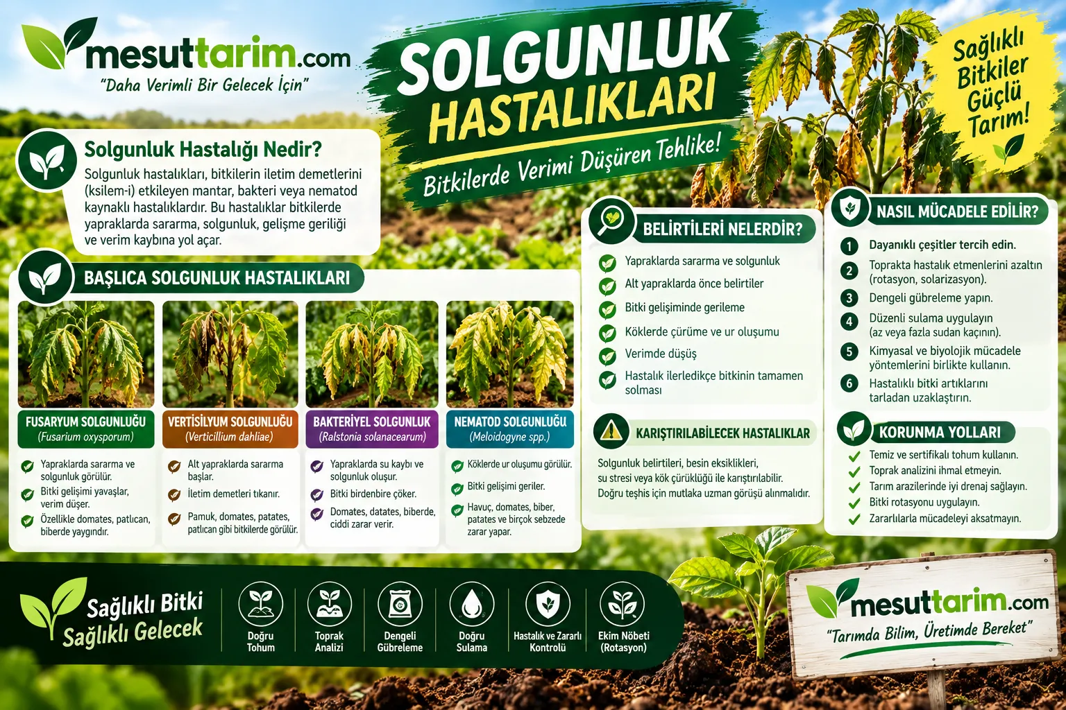 Bitkilerde Solgunluk ve Çeşitleri ve Mücadele Yöntemleri