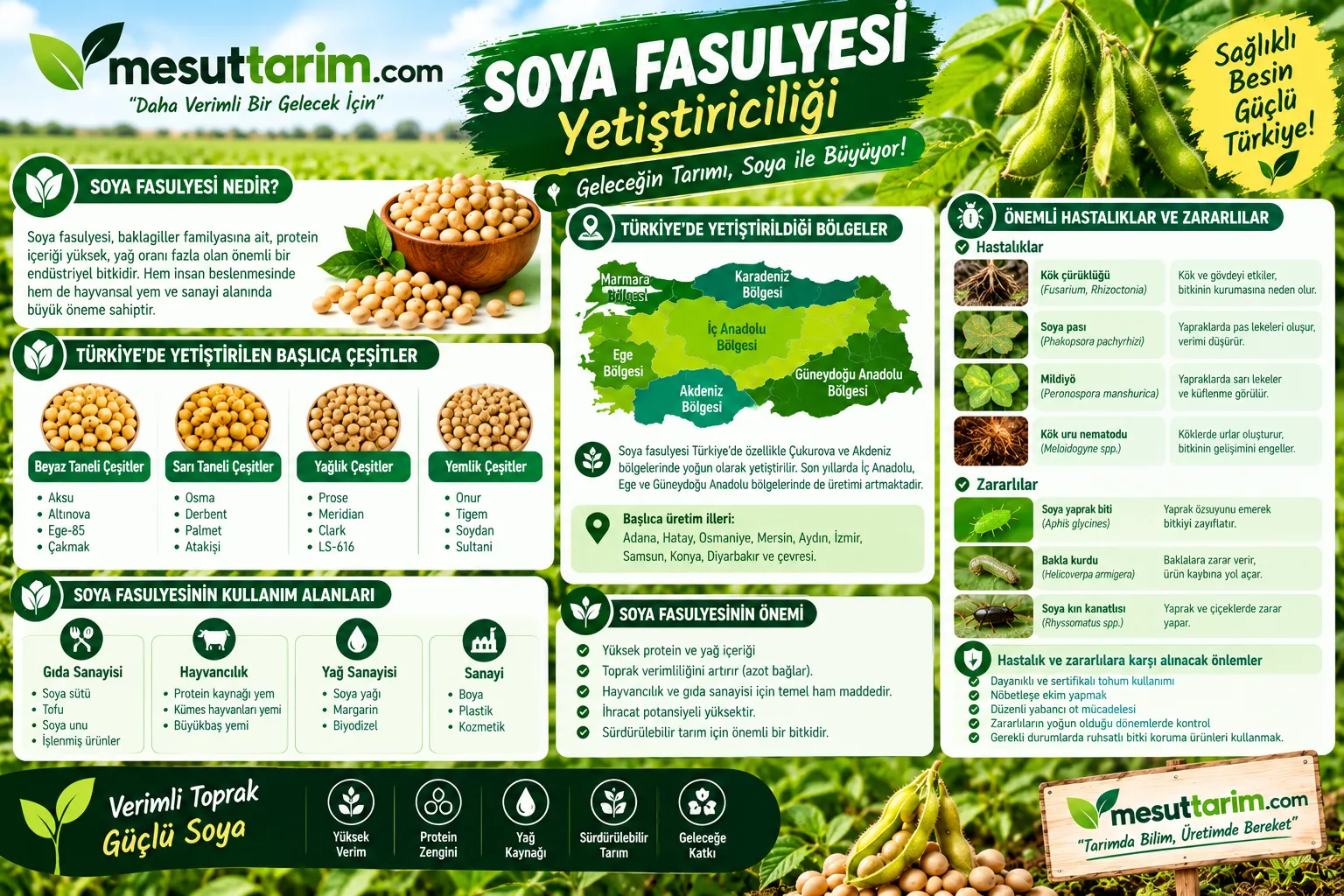 Soya Fasulyesi Yetiştiriciliği ve Soya Çeşitleri