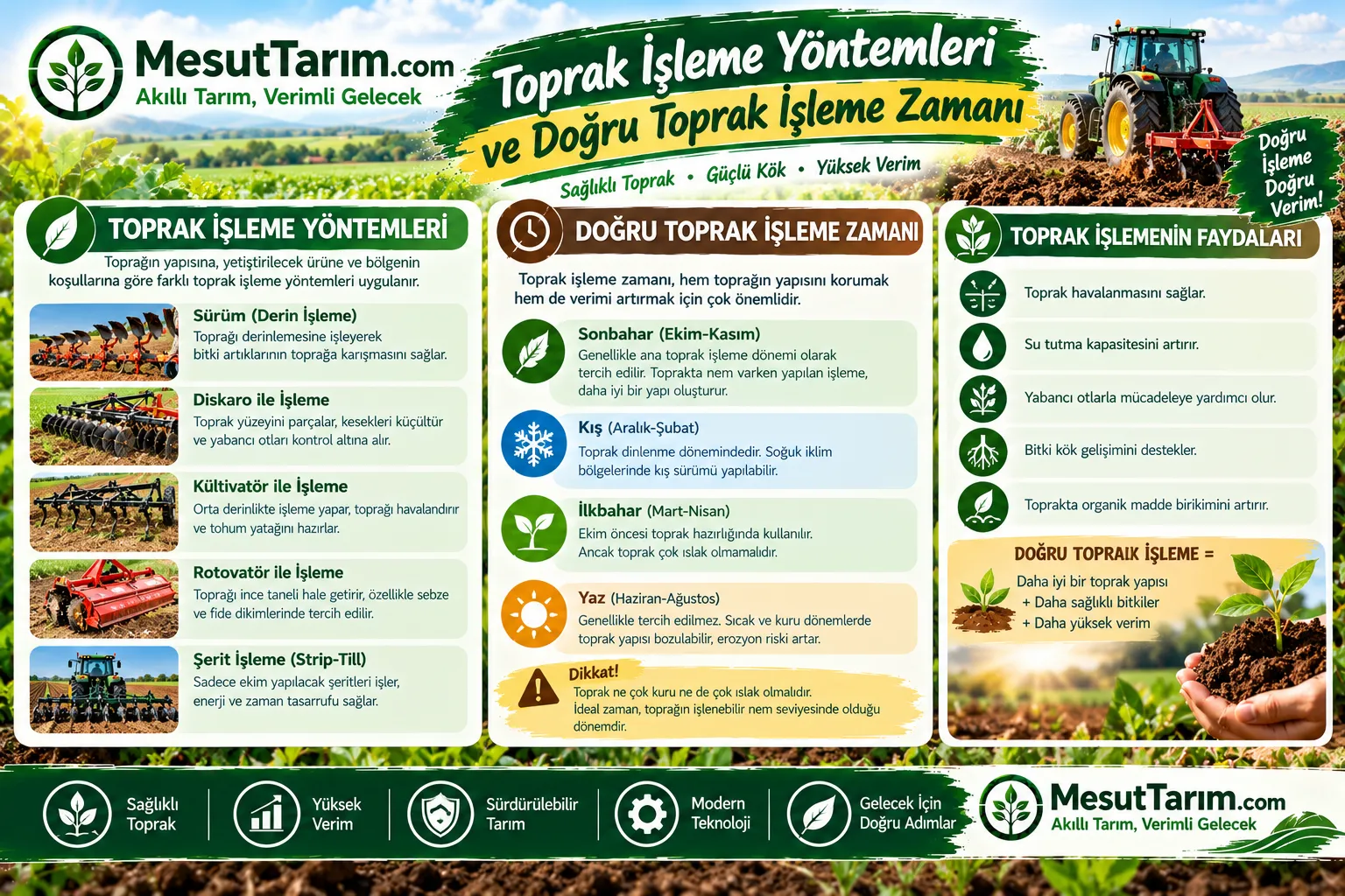 Toprak İşleme Yöntemleri ve Doğru Toprak İşleme Zamanı