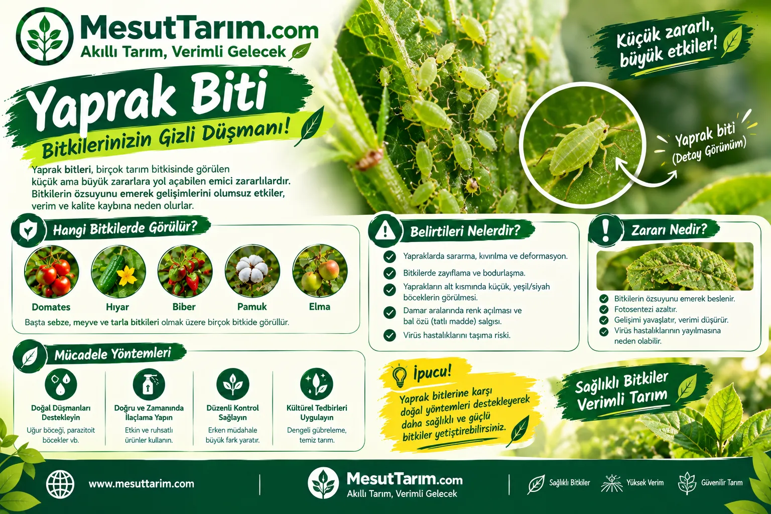Yaprak Biti Zararları, Mücadelesi ve Ruhsatlı İlaçlar