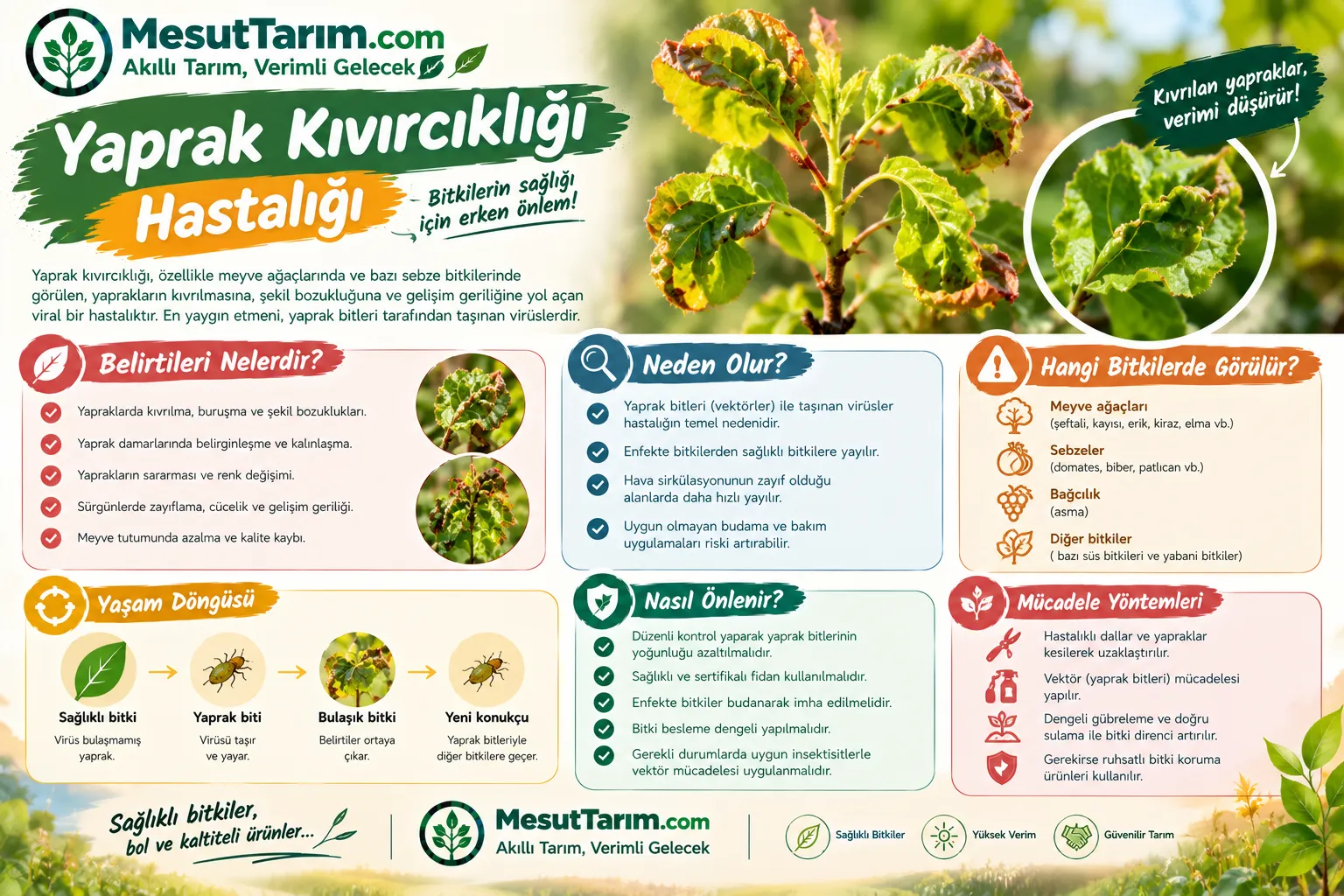 Şeftali Yaprak Kıvırcıklığı Belirtileri ve Mücadelesi