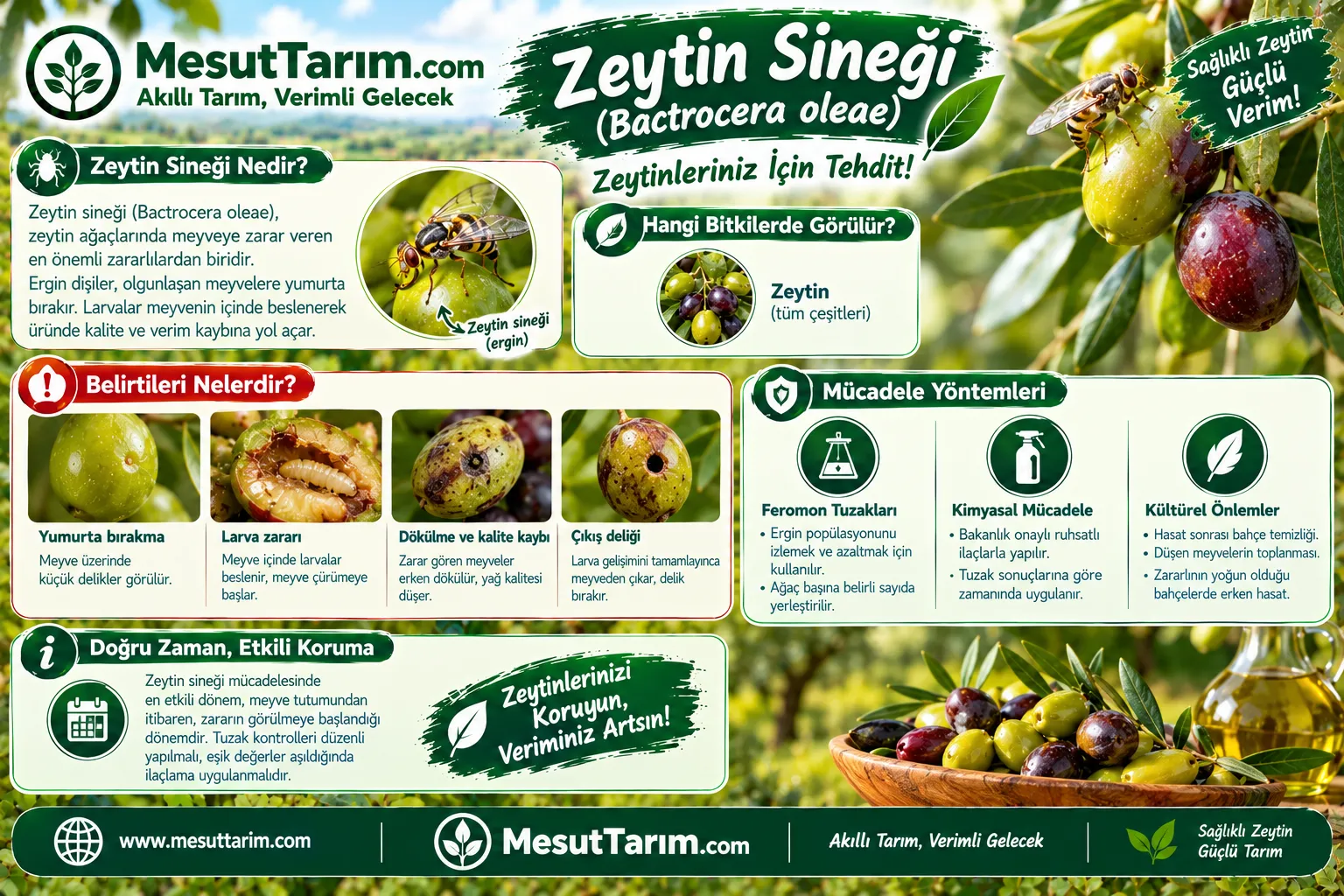 Zeytin Sineği: Belirtileri, Mücadelesi ve Ruhsatlı İlaçlar