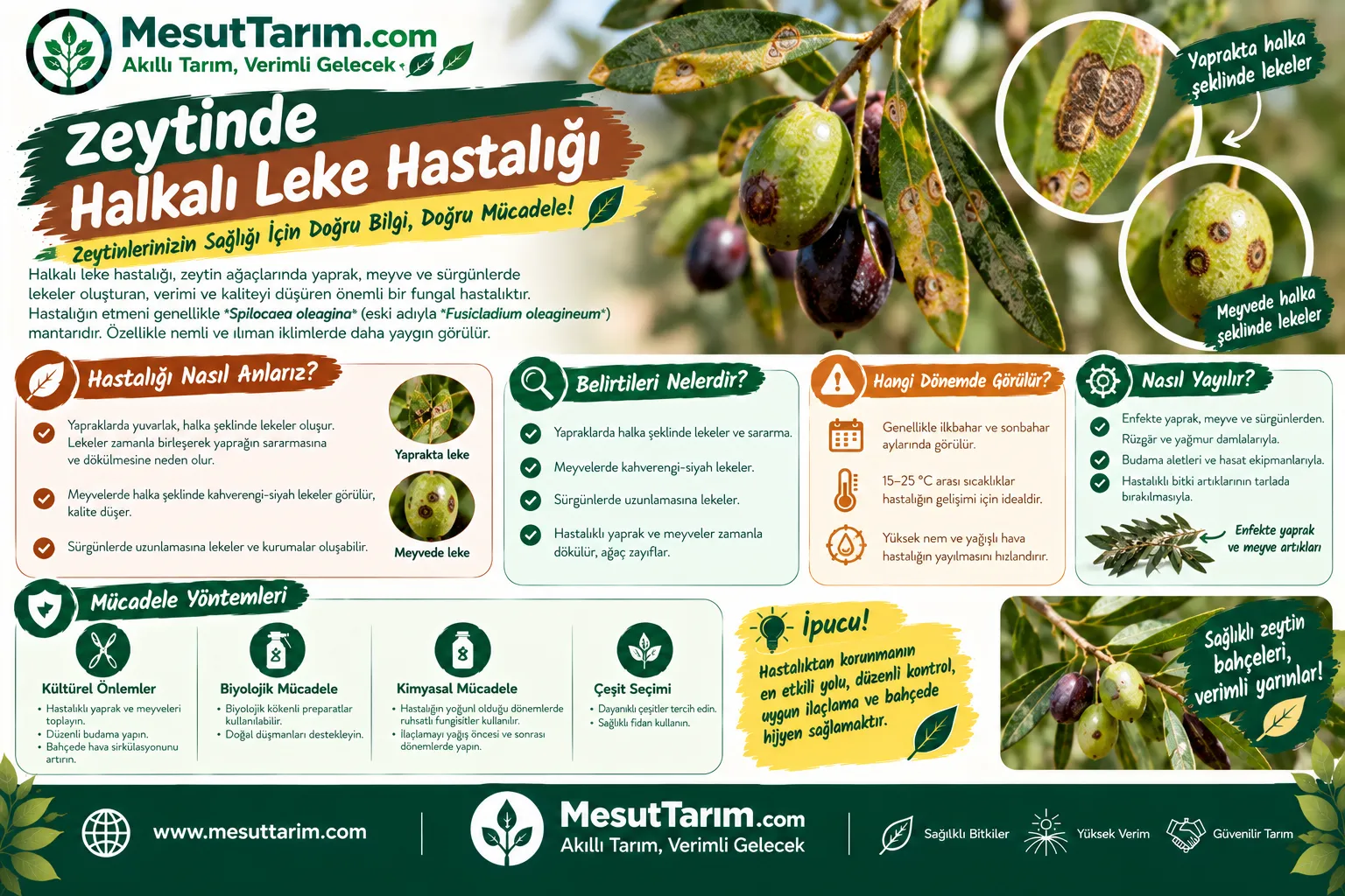 Zeytinde Halkalı Leke Hastalığı