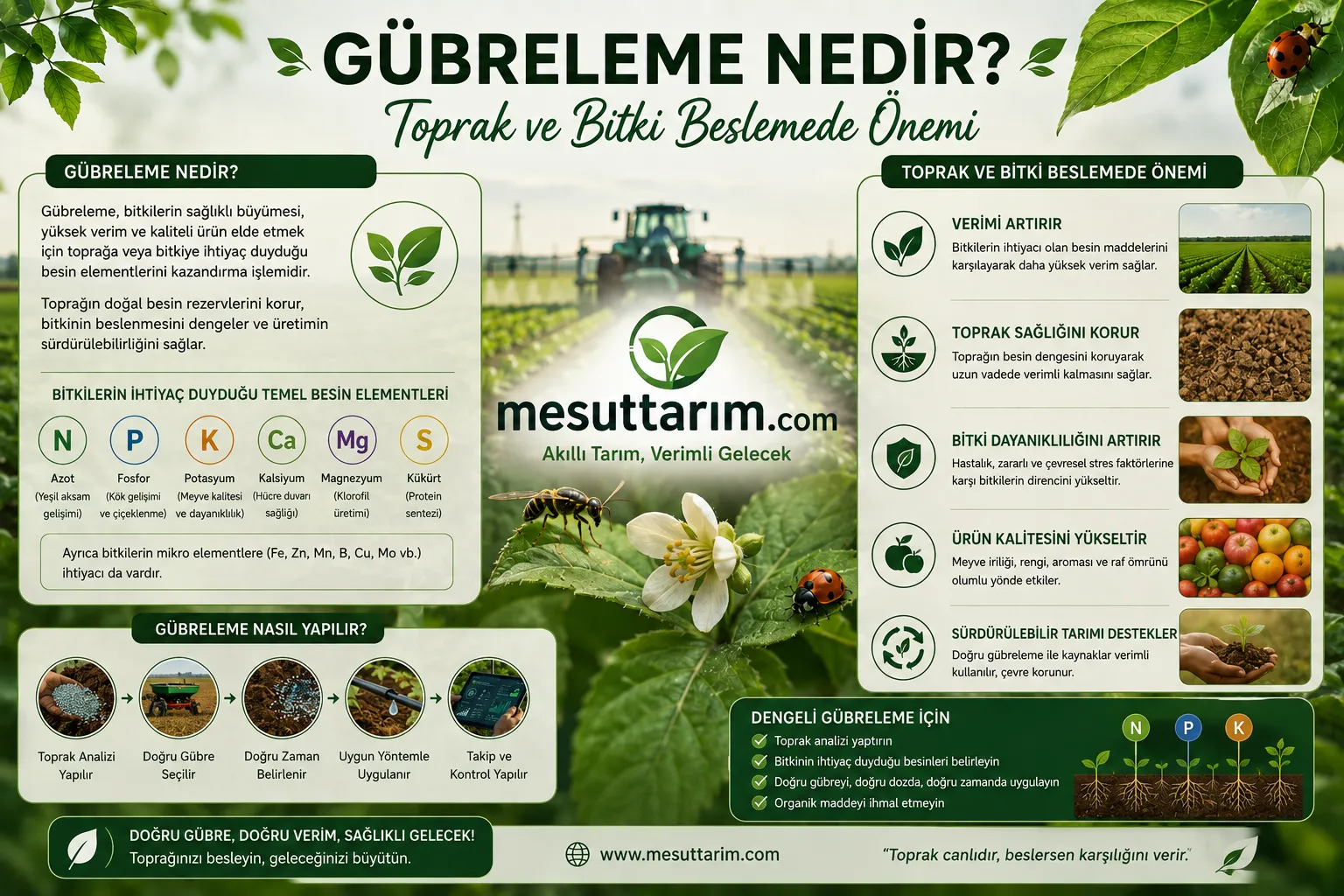Gübreleme Nedir? Toprak ve Bitki Beslemede Önemi