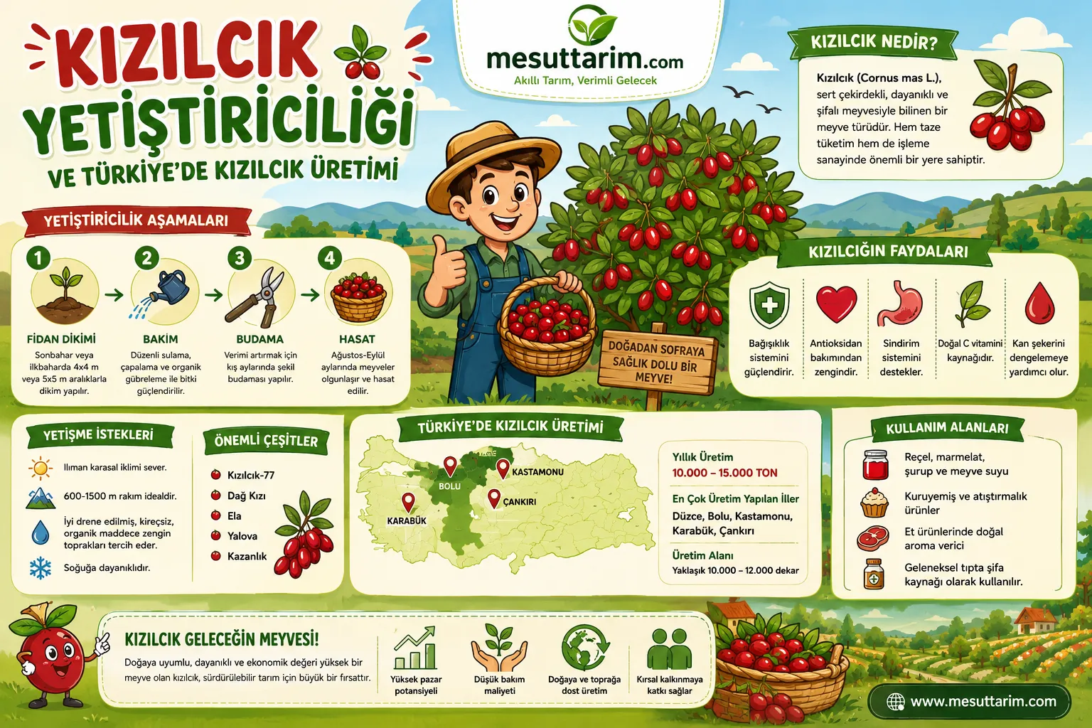 Kızılcık Yetiştiriciliği (Cornus mas)