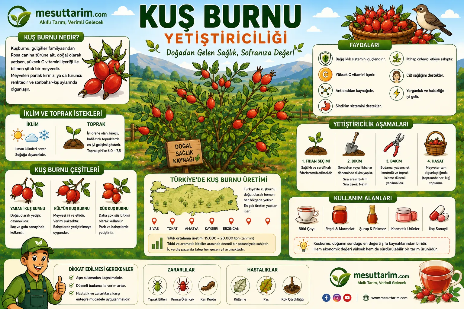 Kuşburnu (Rosa canina)